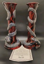 Royal Doulton Archives Burslem Artwares Flambé Snake Candlesticks 37/250