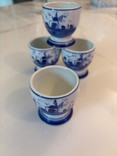 Vintage Set of 4 Delph Blue &
