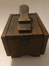 Vintage wooden shoe shine box