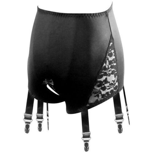 Open crotch high waist garter - high,