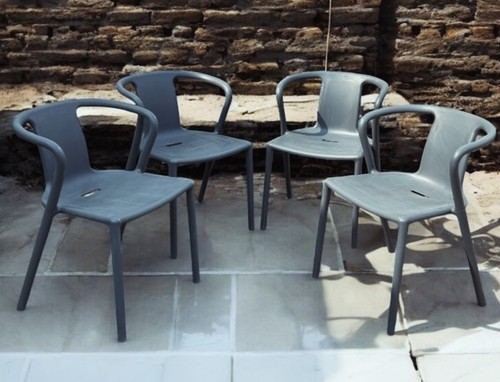 Grey designer patio chairs - 4,