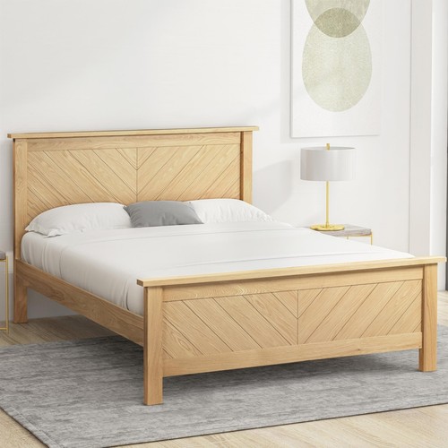 Real oak wood bed - oak,