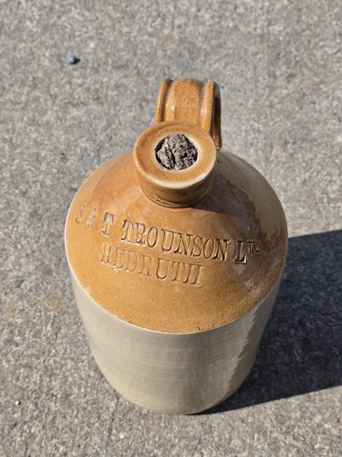Antique stoneware flagon - antique, and