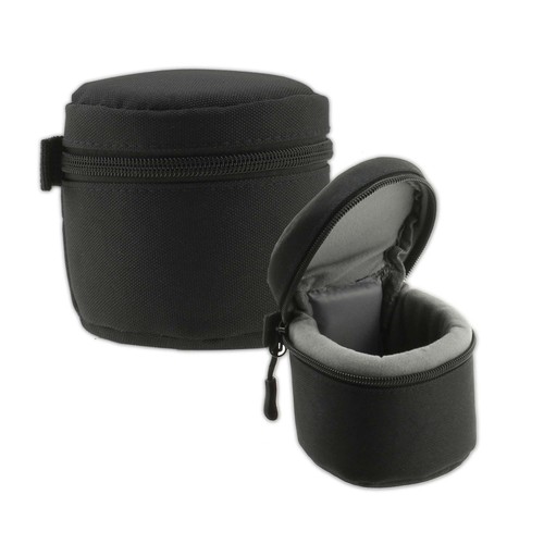 Navitech black lens case - black,
