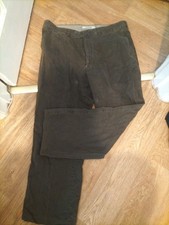 Mens Oakman Size 38L Dark Green Chino Trousers