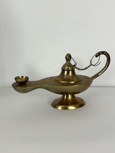 Vintage brass genie lamp - vintage,