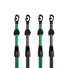 4 X Extending Clothes Prop Washing Line Pole Galvanised Heavy Duty Support 2.2m