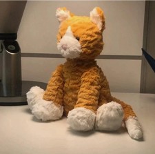 Jellycat 23cm Ginger Cat Fuddlewuddle Doll, Super Soft with Dust Bag