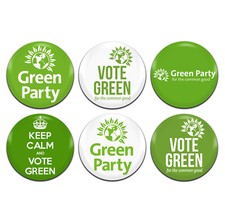 6x Green Party Politics 25mm /