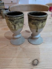 Studio Pottery Goblets X 2