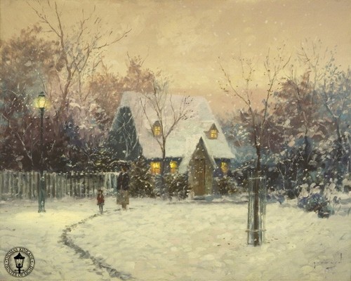 Thomas kinkade winters cottage - thomas,