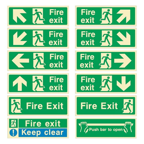 Fire exit sign emergency - sign,