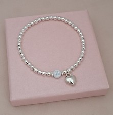 Initial and Heart Bracelet