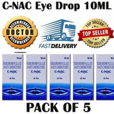 (Pack of 5) C-NAC Eye Drops For Cataract, N-Acetylcarnosine 10ml Each (5 x 10ml)
