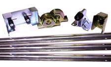 Bolt Down Sliding Gate up to 4.5m Long kit track stop keep Recessed wheels