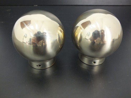 Pair vintage brass - brass, knobs