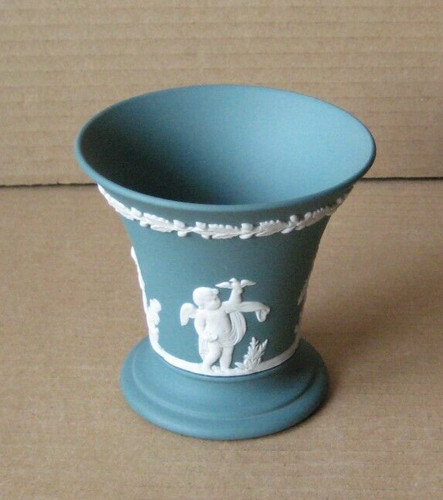 Wedgwood teal jasperware - wedgwood, four