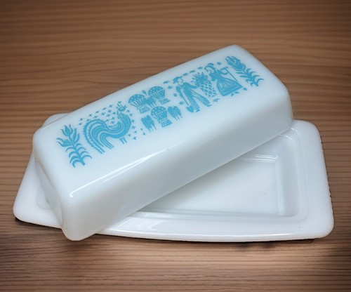 Vtg pyrex amish butterprint - amish,