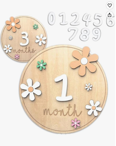 Baby monthly milestone - milestone, cards
