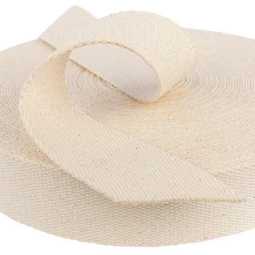 Cotton bag strapping 35mm - cotton, wide