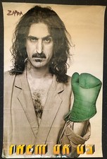 Frank Zappa Them Or Us  1984 Barking Pumpkin Poster Large Wall A1 Size rare