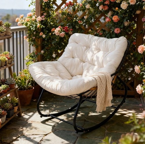 Oversized wicker patio egg - oversized,