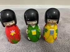 3 x Vintage Japanese Kokeshi