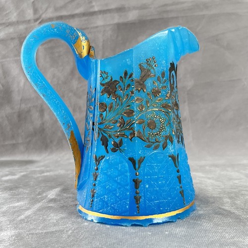 Antique blue opaline enamelled - antique,