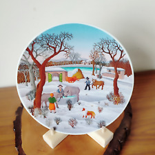 Vintage Studio D'Arte Naif Wall Plate The Four Seasons Winter Cesare Marchesini