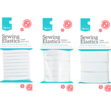 Flat White Sewing Elastic Cord 8mm x 4m 12mm x 4m 25mm x 2m Elastic Bundle UK