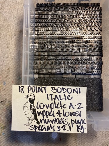 Point bodoni italic - 18,