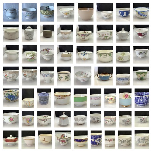 Vintage china sugar bowl - sugar,