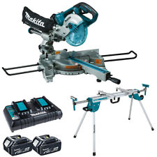 Makita DLS714NZ 18V/36V Brushless Mitre Saw 2 x 5.0Ah Battery Charger & Stand