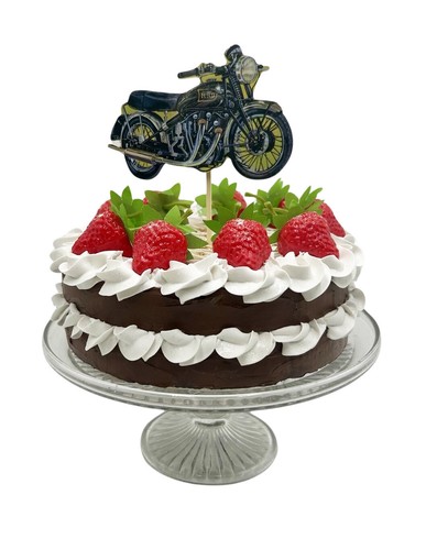 Hrd motorcycle cake topper - cake,
