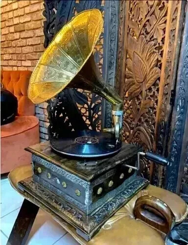 Vintage gramophone player old - gramophone,