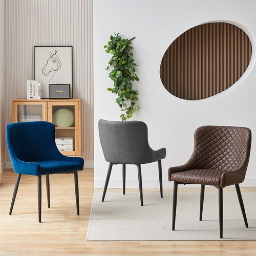 Dining chairs velvet set - chairs, pu/velvet