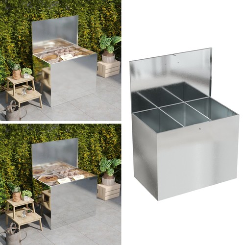 Large galvanised feed bins - galvanised,