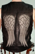 THE WALKING DEAD GOVERNOR - DARYL DIXON ANGEL WINGS LEATHER VEST JACKET