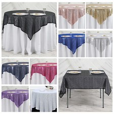 Sequin Table Cloth Cover Glitter Sparkly Shiny Material Birthday Wedding Decor