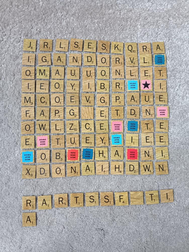 111 scrabble fridge magnets - scrabble,
