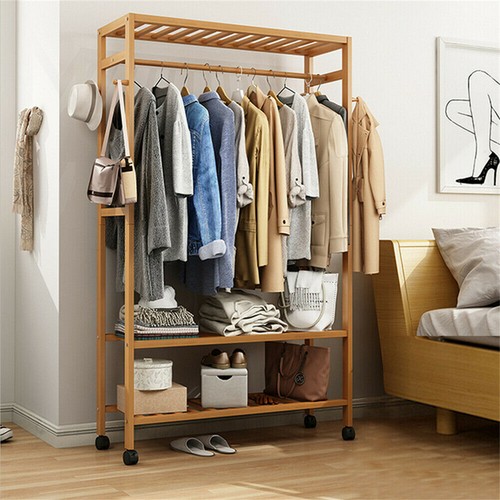 Pratical wooden clothes rail - clothes,