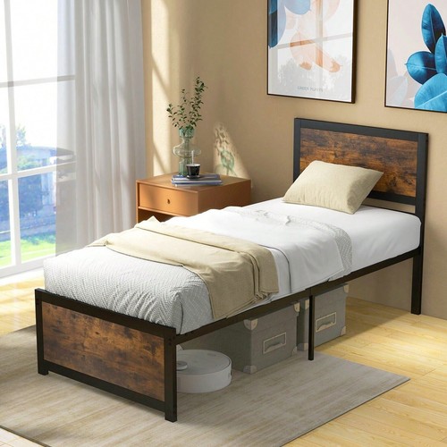 Single metal bed frame with - metal,