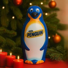 Cookie Biscuits Tin Jar Box Penguin Treats Christmas Decor Box Gift Refill