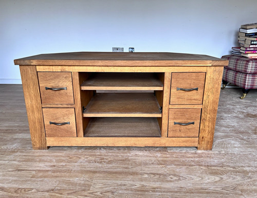 Wood stand media unit - stand,
