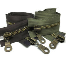 No8  Brass Zips  2Way - Open