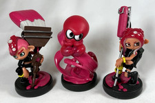 Splatoon Octoling 3 Figure Pack Amiibo Set Nintendo Switch Pink Octopus Girl Boy