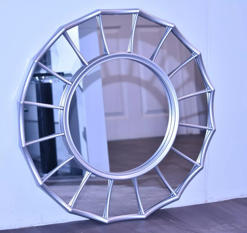Silver round 60cm blocks style - silver,