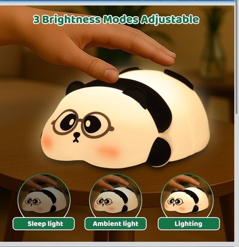 Panda led night light silicone - led, light,silicone