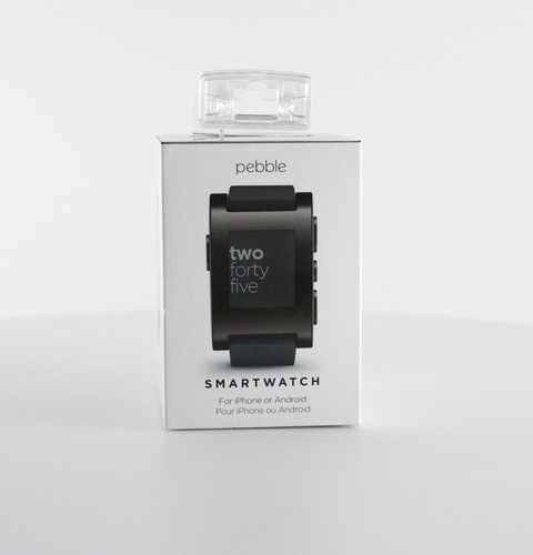 Boxed pebble smartwatch - smartwatch, for