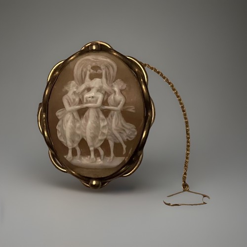 Victorian three graces cameo - victorian,